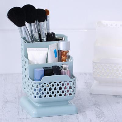 China Plastic Decorative Pen Pencil Holder Storage With Mobile Wooden Card Stand Phone Holder Stationary Holder for sale