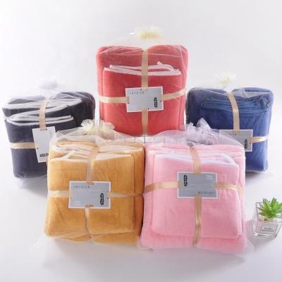 China QUICK DRY Microfiber Towel Gift Set For Bath Towel Fleece Bath Towel Set Coral Gift For Baby 70*140cm for sale