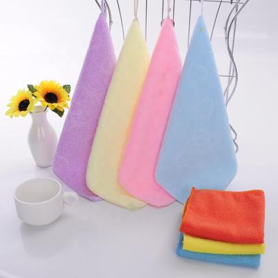 China Small QUICK DRY Embossing Square Microfiber Hand Towels Warp 200gsm Knitting Woven 30*30cm for sale