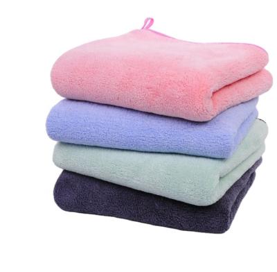 China Wholesale Quick-drying Super Absorbent Cleaning Cloth Fleece Car Cleaning Microfiber Stocked Coral Towel for sale