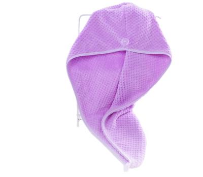 China Quick-Dry Microfiber Hair Hat Coralvet Hair Towel Hat Lady's Dry Hair QUICK-DRY Hat for sale