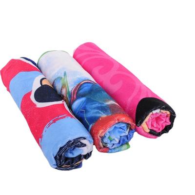 China 20% Polyester 80% Polyamide Microfiber Sports Towel Heat Transfer Printing Kid Safe Beach Towel Custom Design for sale