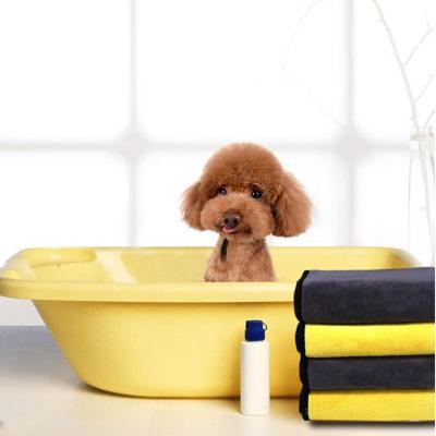 China Pet Microfiber Towel 30*40cm Cleaning Towel 600gsm Quick Dry Pet Towel Stocked For Pet for sale