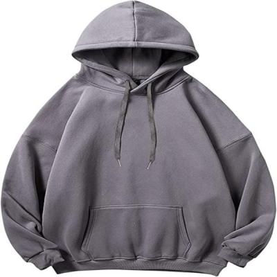 China Anti-Wrinkle Hoodies For Men Pullover Pocket Sleeve Blouse Solid Men's Drawstring Hoodies Dropped Tops for sale