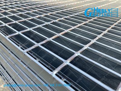 China I bar steel grating | Serrated surface | 40X5mm bearing bar | 30X100mm pitch | 8mm twisted cross bar - HeslyGrating for sale