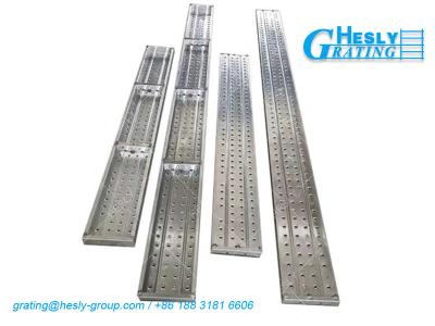 China scaffold planks steel, pre-galvanised 1.8mm thick, 250mm width, 2500m Long, HeslyGrating Factory for sale