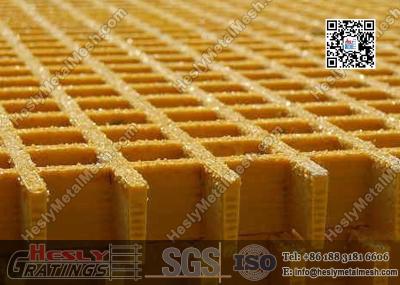 China 38mm THK Yellow Color Glassfiber Molded Grating ( L2 standard / USCG certificated) | China FRP Grating Factory for sale