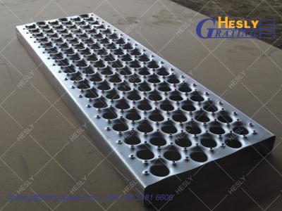 China Galvanized Perf-O Grip Strut Grating Tread, Width 300mmX1200mm,2.5mm thickness, 50mm height, China HESLY Grating factory for sale