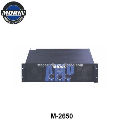 China Theater 2 Channels 3U 1500w Powered Professional Mixer Amplifier Morin M-2650 for sale