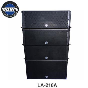 China Outdoor Performance 10 Way 2 Way Column Speaker Box Self Powered Active Dual Line Array System With Long Last Neodymium Magnetic Morin LA-210A for sale