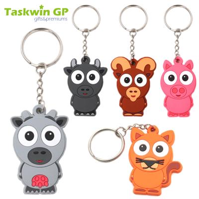 China Keychain Manufacturer OEM PVC Key Chain Made Custom Logo Soft 2D PVC 3D Anime Rubber Cute Soft Eco-Friendly PVC Key Chain for sale