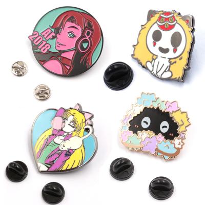 China Europe No Minimum Pins Factory Wholesale Manufacturer Custom Made Metal Back Pins Hard Enamel Custom Pins for sale