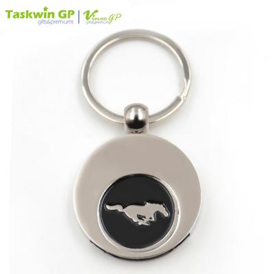 China Promotional giveaways event awards keepsake. Customizedlogos Horse Zinc Alloy Nickel Enamel Soft Keychain Carriage Coin Key Ring for sale