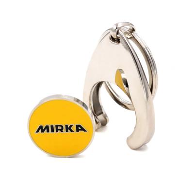 China Europe New Arrival Design Metal Trolley Coin Key Ring Key Chain With Custom Logo for sale