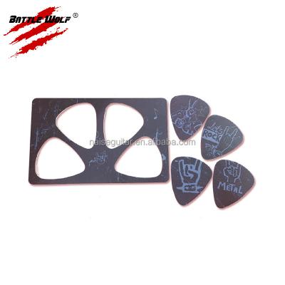 China GUITAR 0.71mm OEMDesign Picture PVC Guitar Material Custom Pick Card for sale