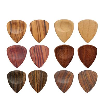 China GUITAR 2.5mm Logo Printing Your Picture Custom Wooden Shape Wooden Guitar Picks for sale