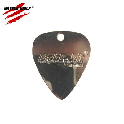 China GUITAR Hot Sell Smooth Emboss Stainless Hawaiian Guitar Pick for sale