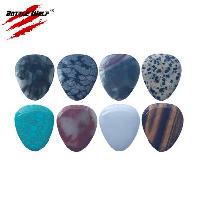 China GUITAR Shining Custom Shape Jade Guitar Pick for sale