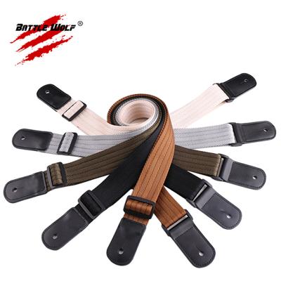 China Colorful Different Style Nylon Wear Resistant To Nylon Ukulele Straps Real Leather Ends for sale