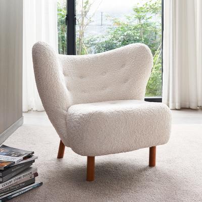 China Modern Minimalist Lamb Wool Single Sofa Chair Sofa Chair for sale