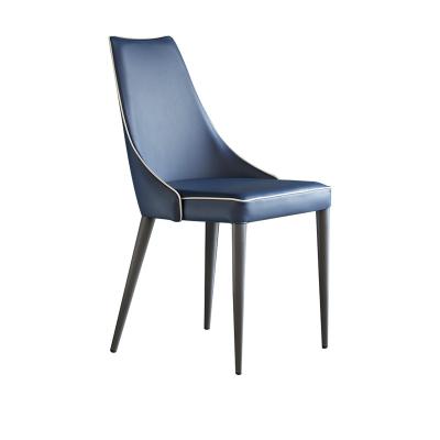 China Italian Metal Legs Simple Manufacture New Modern Furniture Fabric Dining Chair for sale