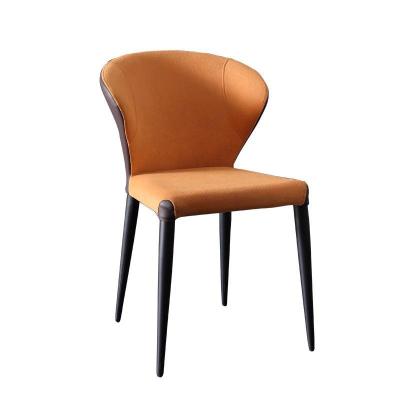 China Modern New Design Home Furniture (Other) Kitchen Metal Frame Adjustable Upholstered Leather Fabric Dining Chairs for sale