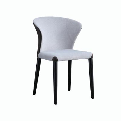 China (Other) New Simple Modern Design Kitchen Adjustable Metal Frame Upholstered Fabric Leather Dining Chairs For Living Room for sale