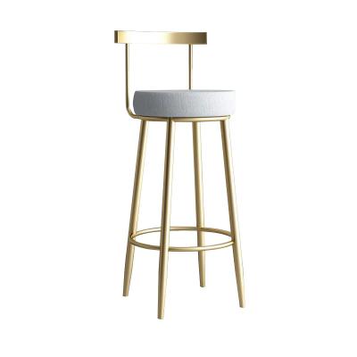 China Nordic Wholesale Modern Counter Metal Cheap Coffee Shop Cafe Bar Chair High Stool Bar Chair for sale