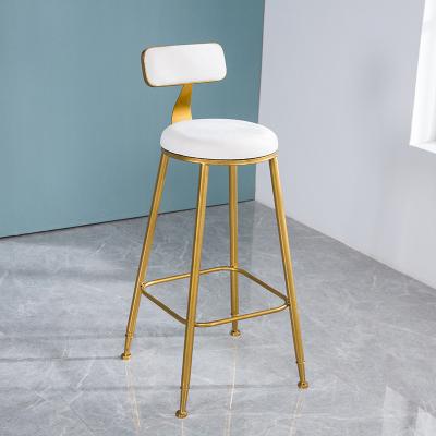 China Nordic Wholesale Modern Cafe Counter High Metal Bar Stools Metal Bar Stool Chair for sale