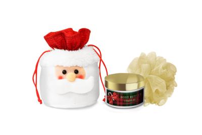 Chine Non tissé stockant le cadeau de Bath de la substance 2pcs réglé avec du beurre de corps, souffle de corps à vendre