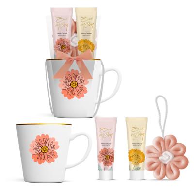 China Keramisches Blumenbad der Schalen-3pcs eingestellt mit Handcreme, Badeschwamm zu verkaufen