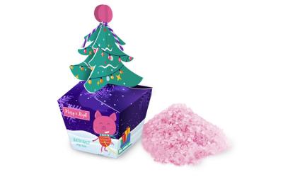 Chine Bombe pétillante de papier de bain moussant de la boîte 1pc de Noël avec des sels de Bath à vendre