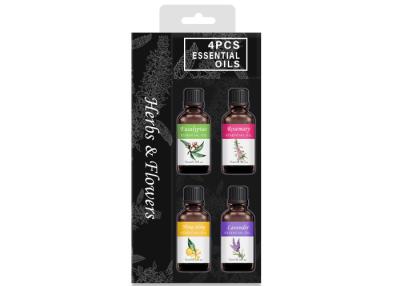 China Geschenk-Satz-Eukalyptus der Papierkasten-ätherischen Öle, Rosemary, Ilang-Ilang, Lavendel-Geruch 4x15ml zu verkaufen