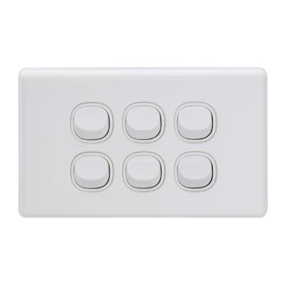 China Residential Customized Horizontal Logo Brand Strip Wall Light Switch 250V 16A Australia 4 for sale