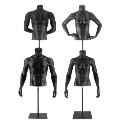 China Other Garment Retail Shop Showcase Display Fiberglass Adult Half Mannequin Upper Body for sale