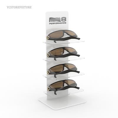 China Retail Store Countertop Eyewear Shelf Sunglass Display Stand Clear Acrylic for sale