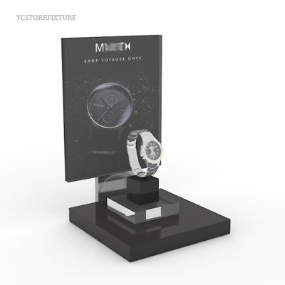 China High End Eco-friendly Watch Shop Countertop Thicken Acrylic Single Wristwatch Display Stand for sale