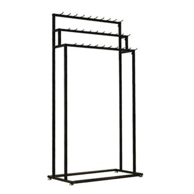 China Eco - Friendly Shop Fixtures Floor Metal Belt Rack Multi - Tier Display for sale