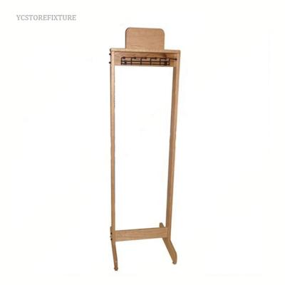 China High Quality Eco-friendly Wooden Leather Belt Hanging Display Stand for sale