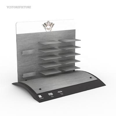 China Eco-friendly Hot Selling Bag Retail Shop Worktop Stainless Steel Wallet Display Rack for sale