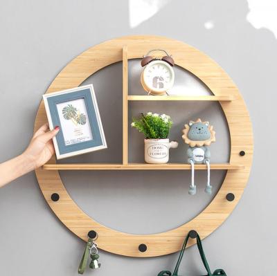 China Sustainable Multifunctional Corridor Living Room Kitchen Square Around The Wall Bamboo Shelf for sale