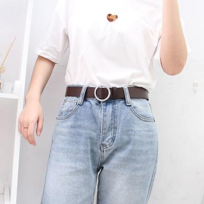 China Korean designer luxury gorgeous luxury version of belt decorative ladies stretch pants student skirt fashion simple and supple full g hole belt for sale