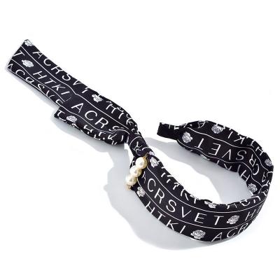 China Luxury Gorgeous Hair Band Flame Letters Bead South Korea Fairy Senator Dongdaemun Is Wild Hair Band Package Retro Fashion Hair Band for sale