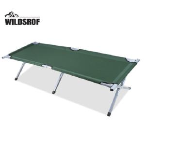 China Fold Up /Factory Directly Foldable /Stocked /Portable Foldable Aluminum and Metal Folding Cot Stretcher Bed Army Crib Eco-Friendly Carrying Military Camping Cot for sale