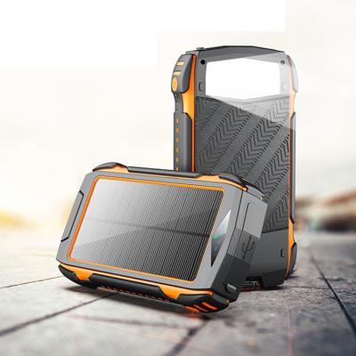 China Solar Panel High Charge Capacity 20000 Mah Fast Charging Portable Solar Usb Power Bank Radio With Dual Usb for sale