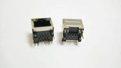 中国 1051-208001 90 度 RJ45 は LED によって保護される PBT の黒の港を選抜します 販売のため