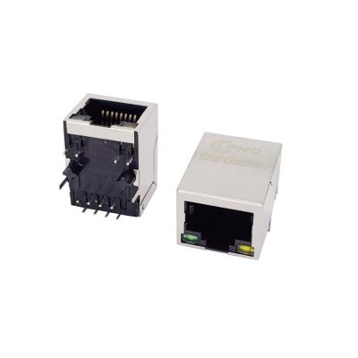 China Angled Shielded Modular POE Magnetic RJ45 Jack for sale