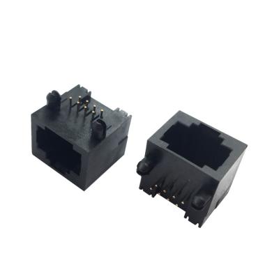 China Thermoplastische unterbringende modulare Buchse 8P8C RJ45 für PWB zu verkaufen