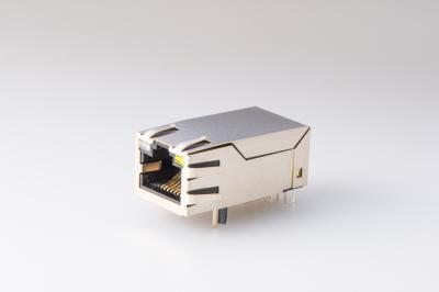 China Ethernet / PoE Rj45 Jack + 10 / 100 /1000 Base-TX RJ45 Female Jack  With Magnetic for sale