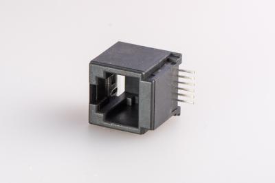 China Modular Jack 6P6C Single Port SMD RJ45 / RJ11 Female Connector And Full Plastic for sale